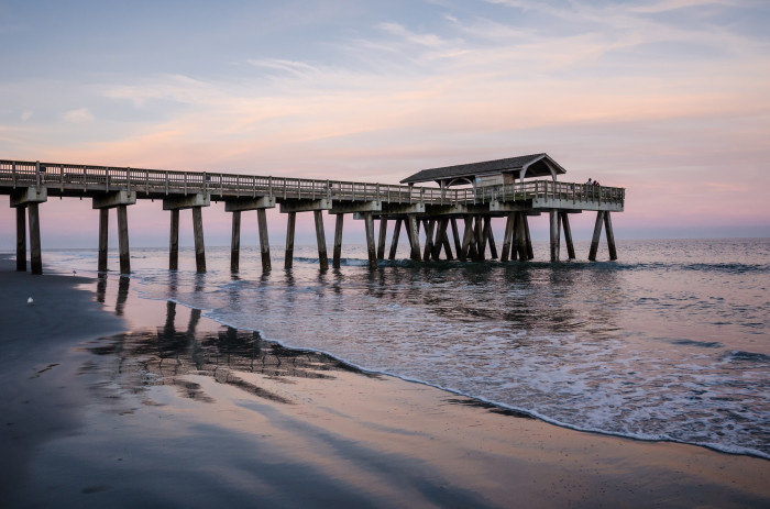 Set your alarm and wake up early to catch an unfortgettable sunrise from the Tybee Island Pier.