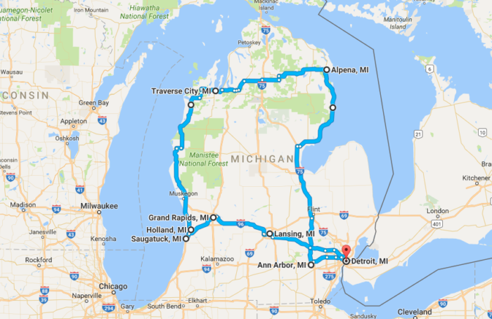 This Itinerary Makes For A Perfect Week In Michigan's Lower Peninsula