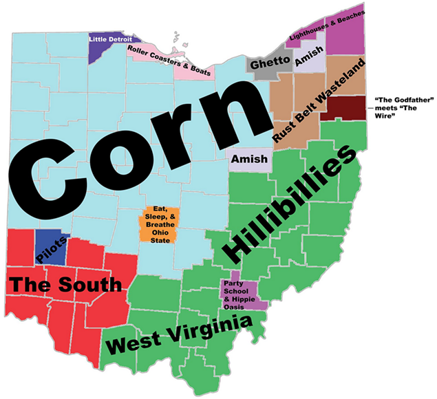 Humorous, Stereotypical Maps Of Ohio