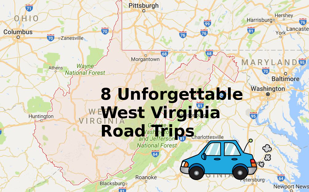west virginia road trip map