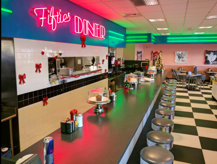 Fifties Diner Is A Retro 1950s Themed Restaurant In Massachusetts